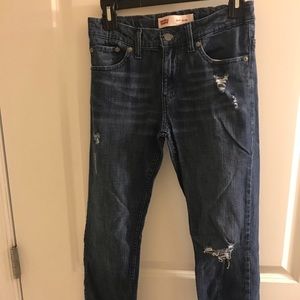 Boys distressed Levi jeans Size 12